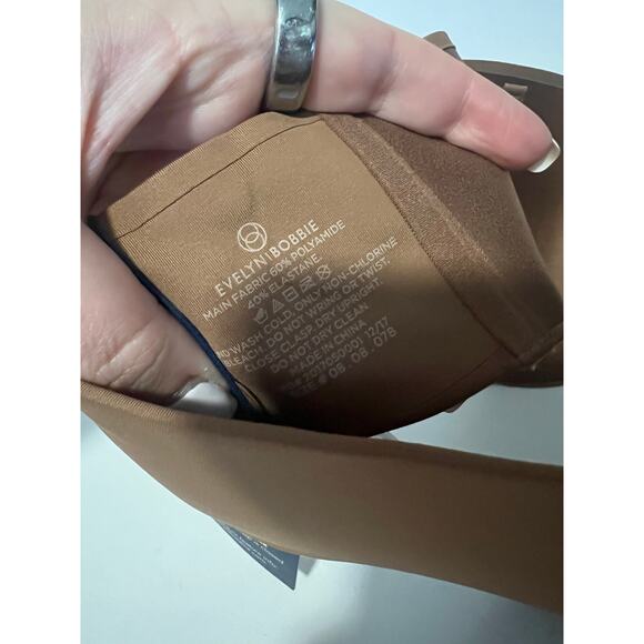 NWT Evelyn & Bobbie Women's Everyday Bustier Strapless Bra Brown 08.08.078 (32G) - Picture 5 of 10